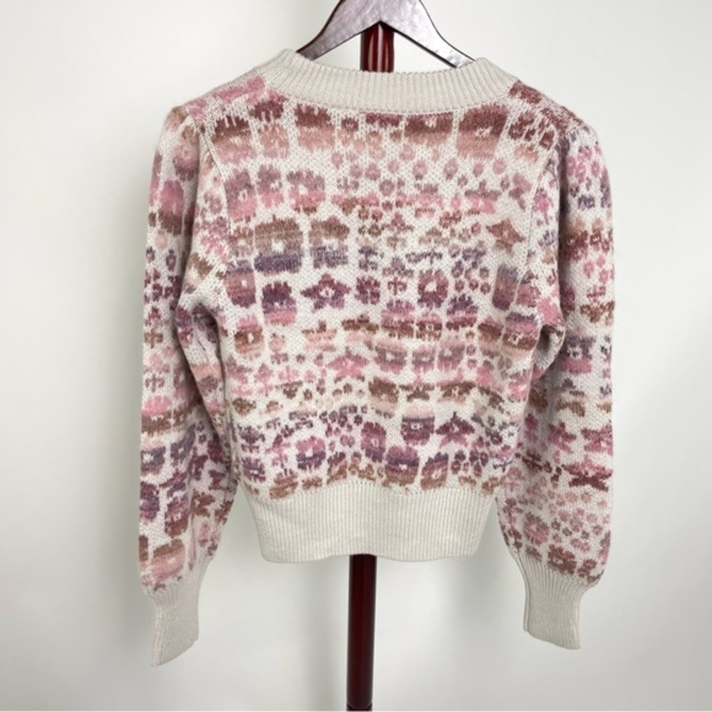 LOVESHACKFANCY Kirsten Floral Jacquard Sweater <VALENTINE> - Picture 5 of 10